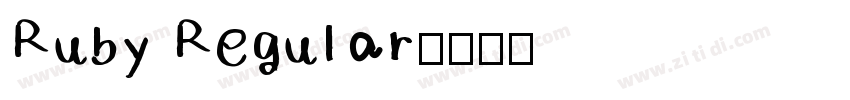 Ruby Regular字体转换